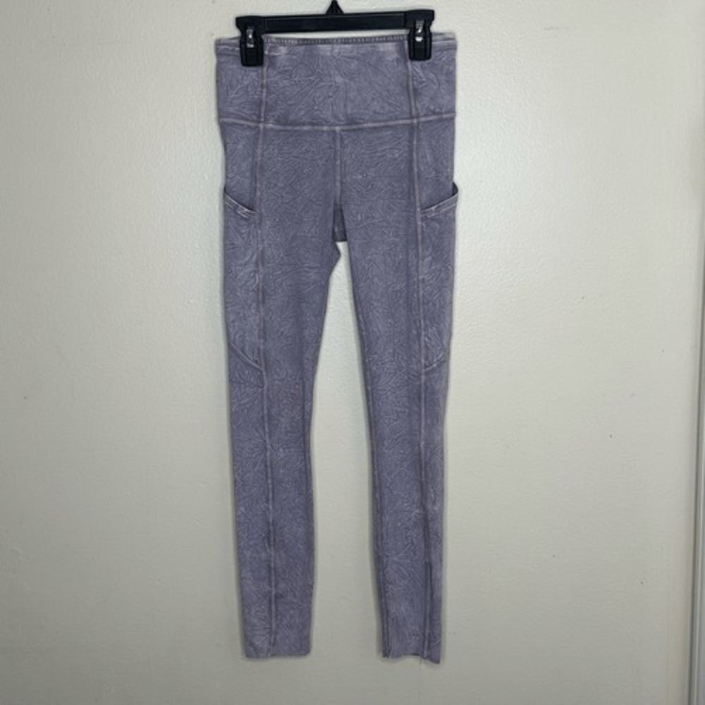 Lululemon Fast Free Tight II Leggings Ice Dye Violet Verbena Purple size 4
